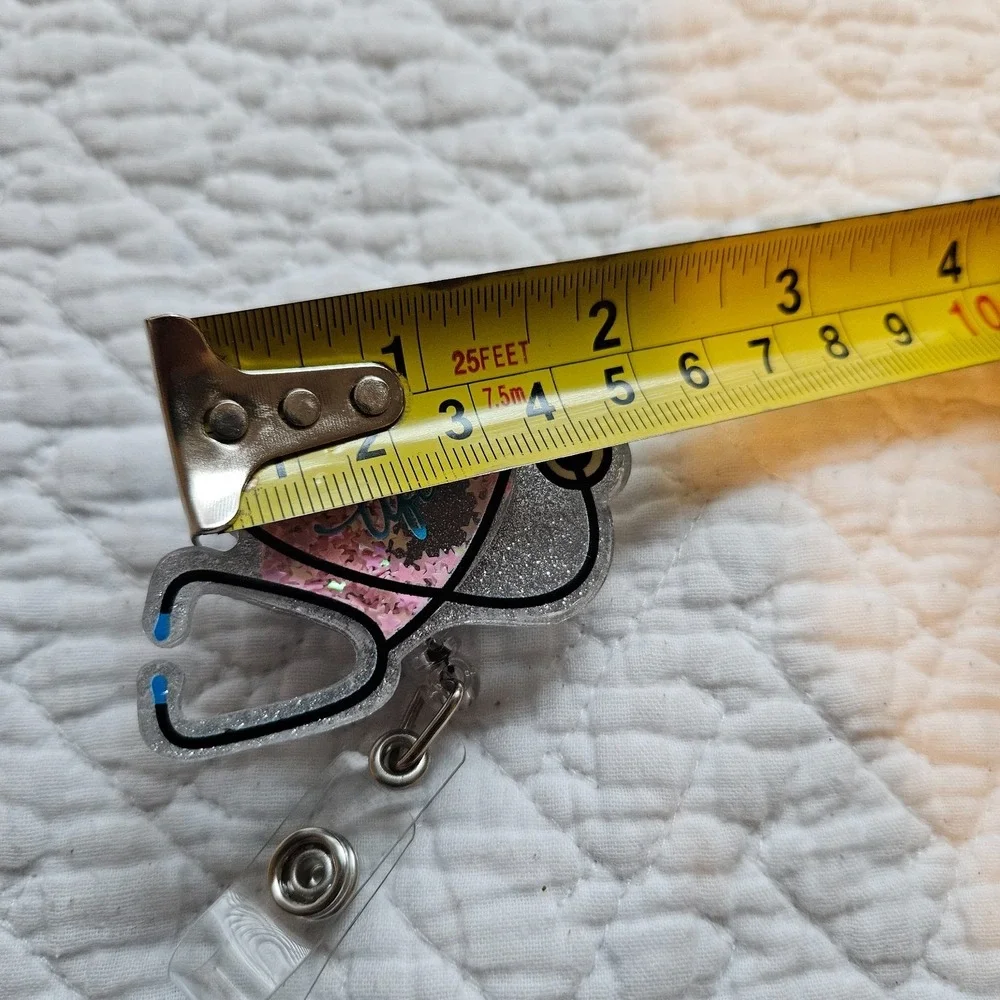 NURSE Retractable Pink Reel ID‎ Badge Holder (Nurse Life)